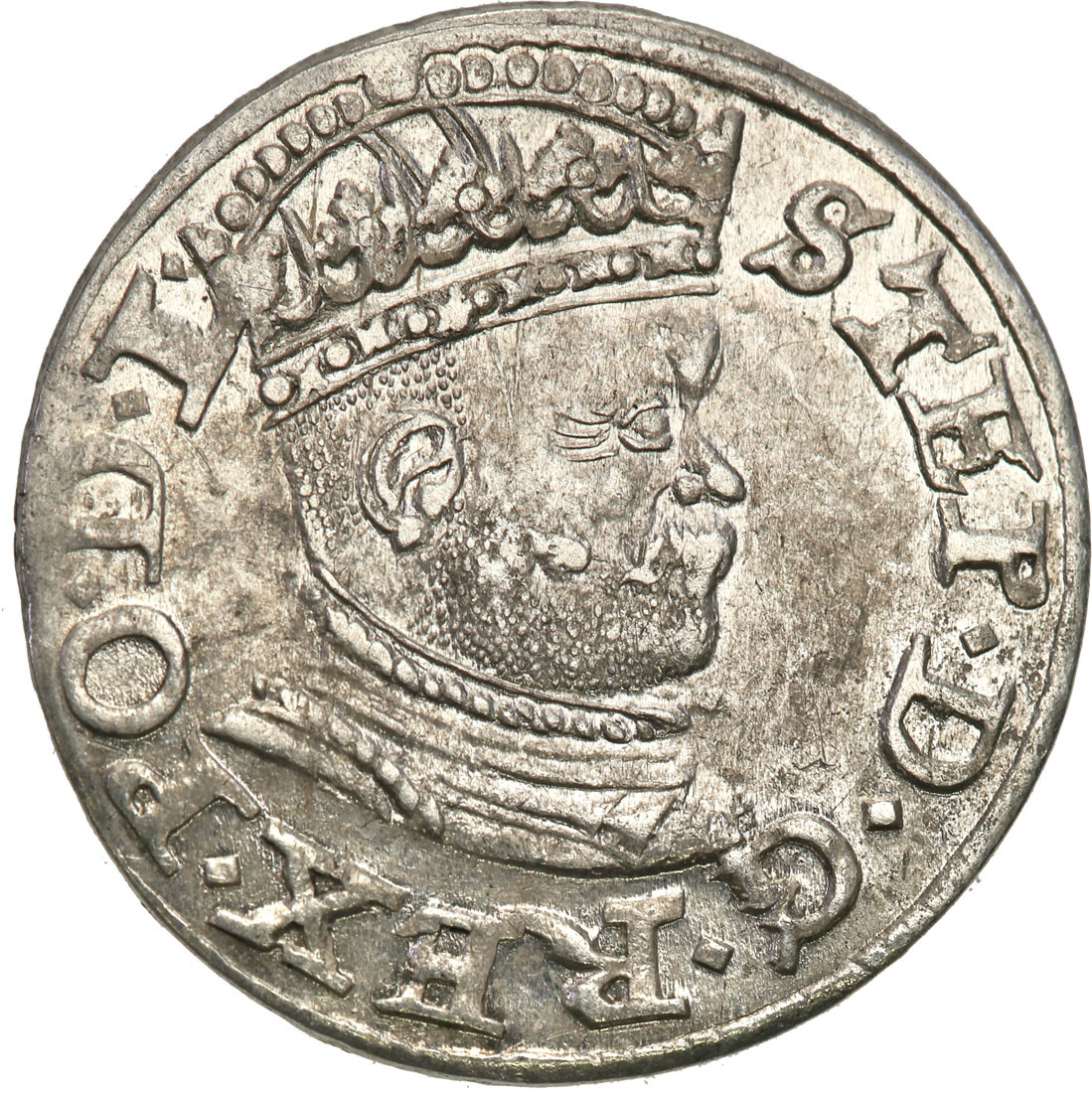 Stefan Batory. Trojak (3 grosze) 1586, Ryga  - Nienotowany